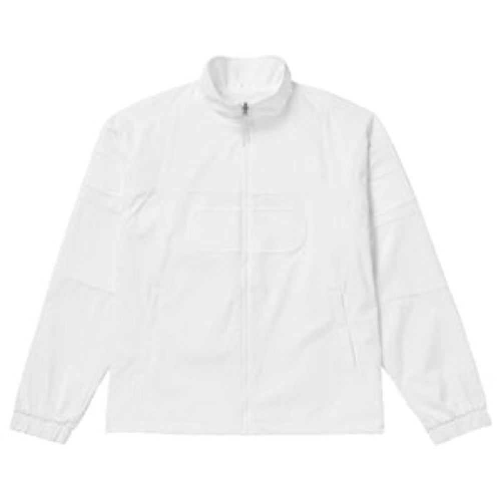 🧥 Fila White Velour Half-Zip Pullover Jacket (Size L)